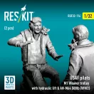 ResKit Models USAF pilots (2 pcs) & M1 Weaver trolley with hydraulic lift & AN-M64 500lb (WW2) (3D Printed) 1:32 (RSF32-0114)