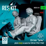   ResKit Models CH-54A Tarhe pilots Early in seats for ICM kit (1962-1968) (3 pcs) (3D Printed) 1:35 (RSF35-0010)