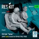 ResKit Models CH-54A Tarhe pilots Early in seats for ICM kit (1962-1968) (3 pcs) (3D Printed) 1:35 (RSF35-0010)