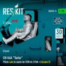 ResKit Models CH-54A Tarhe Pilots Late in seats for ICM kit (1968 +) (scene 2) (3 pcs) (3D Printed) 1:35 (RSF35-0011)