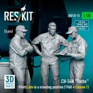   ResKit Models CH-54A Tarhe pilots Late in a standing position (1968 +) (scene 1) (3 pcs) (3D Printed) 1:35 (RSF35-0013)