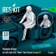   ResKit Models Female driver for A/S-32A-31A Mule Tow Tractor (scene 2) (1 pcs) (3D Printed) 1:35 (RSF35-0021)