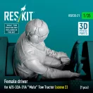 ResKit Models Female driver for A/S-32A-31A Mule Tow Tractor (scene 2) (1 pcs) (3D Printed) 1:35 (RSF35-0021)