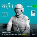 ResKit Models Female driver for A/S-32A-31A Mule Tow Tractor (scene 2) (1 pcs) (3D Printed) 1:35 (RSF35-0021)