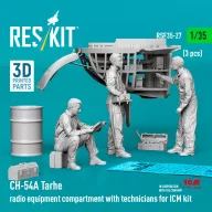   ResKit Models CH-54A Tarhe radio equipment compartment with technicians (3 pcs) (3D Printed) for ICM 1:35 (RSF35-0027)