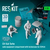   ResKit Models CH-54A Tarhe radio equipment compartment with technicians (3 pcs) (3D Printed) for ICM 1:35 (RSF35-0027)