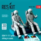 ResKit Models USAF F-111 pilots sitting in seats (2 pcs) (3D Printed) 1:48 (RSF48-0005)