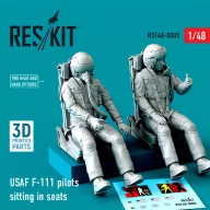   ResKit Models USAF F-111 pilots sitting in seats (2 pcs) (3D Printed) 1:48 (RSF48-0005)