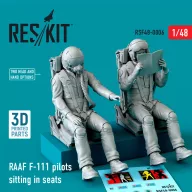   ResKit Models RAAF F-111 pilots sitting in seats (2 pcs) (3D Printed) 1:48 (RSF48-0006)