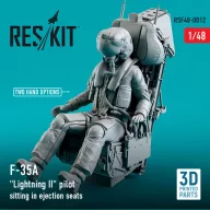   ResKit Models F-35 (A,B,C) Lightning II pilot sitting in late modification ejection seats (type 1) (3D Printed) 1:48 (RSF48-0012)