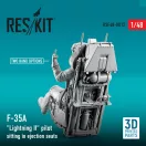ResKit Models F-35 (A,B,C) Lightning II pilot sitting in late modification ejection seats (type 1) (3D Printed) 1:48 (RSF48-0012)