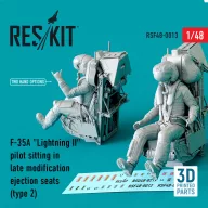   ResKit Models F-35A Lightning II pilot sitting in late modification ejection seats (type 2) (3D Printed) 1:48 (RSF48-0013)
