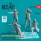 ResKit Models Yellow jersey (Modern) (Right position from the aircraft) Plane Director, Aircraft Handling Officer, Catapult and Arresting Gear Officers (4 pcs) (3D Printed) 1:48 (RSF48-0025)