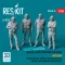 ResKit Models Yellow jersey waiting for work (Modern) Plane Director, Aircraft Handling Officer, Catapult and Arresting Gear Officers (4 pcs) (3D Printed) 1:48 (RSF48-0026)