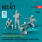 ResKit Models Green jersey (Modern) (Left position from the aircraft) Catapult and Arresting Gear Crews, Air Wing Maintenance Personnel, Air Wing Quality Control Personnel (4 pcs) (3D Printed) 1:48 (RSF48-0027)
