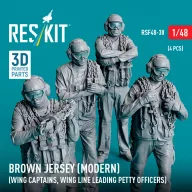   ResKit Models Brown jersey (modern) (Wing Captains, Wing Line Leading Petty Officers) (4 pcs) (3D Printed) 1:48 (RSF48-0030)