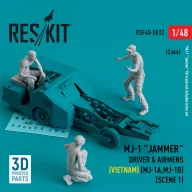   ResKit Models MJ-1 Jammer Driver & airmens (Vietnam) (MJ-1A,MJ-1B) (scene 1) (3 pcs) (3D Printed) 1:48 (RSF48-0032)