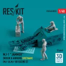 ResKit Models MJ-1 Jammer Driver & airmens (Vietnam) (MJ-1A,MJ-1B) (scene 2) (3 pcs) (3D Printed) 1:48 (RSF48-0033)