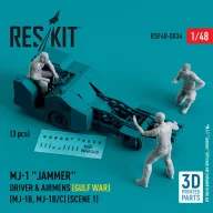   ResKit Models MJ-1 Jammer Driver & airmens (Gulf War) (MJ-1B, MJ-1B/C) (scene 1) (3 pcs) (3D Printed) 1:48 (RSF48-0034)