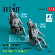  ResKit Models OV-10A Bronco pilots sitting in ejection seats (only for RESKIT RSU48-0327) (2 pcs) (3D Printed) 1:48 (RSF48-0038)