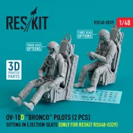   ResKit Models OV-10D Bronco pilots sitting in ejection seats (only for RESKIT RSU48-0329) (2 pcs) (3D Printed) 1:48 (RSF48-0039)