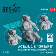   ResKit Models A-7 (A, B, D, E) Corsair II pilots sitting in ejection seat IC-2 / IG-2 (early version) (3D Printed) (1 pcs) 1:48 (RSF48-0045)