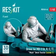   ResKit Models Driver for MD-3 (A, B, C, T) Mule Deck Tractor (scene 1) (1 pcs) (3D Printed) 1:48 (RSF48-0046)