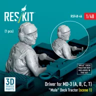   ResKit Models Driver for MD-3 (A, B, C, T) Mule Deck Tractor (scene 1) (1 pcs) (3D Printed) 1:48 (RSF48-0046)