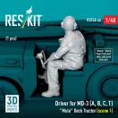 ResKit Models Driver for MD-3 (A, B, C, T) Mule Deck Tractor (scene 1) (1 pcs) (3D Printed) 1:48 (RSF48-0046)