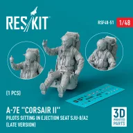   ResKit Models A-7E Corsair II pilot sitting in ejection seat SJU-8/A2 (late version) (3D Printed) (1 pcs) 1:48 (RSF48-0051)
