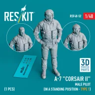   ResKit Models A-7 Corsair II male pilot (in a standing position - type 1) (1 pcs) (3D Printed) 1:48 (RSF48-0052)