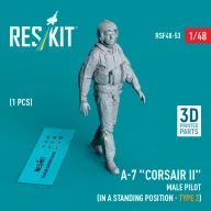   ResKit Models A-7 Corsair II male pilot (in a standing position - type 2) (1 pcs) (3D Printed) 1:48 (RSF48-0053)