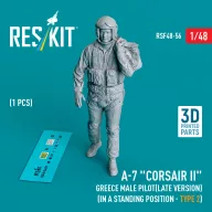   ResKit Models A-7 Corsair II Greece male pilot (in a standing position - type 2) (1 pcs) (3D Printed) 1:48 (RSF48-0056)