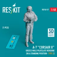  ResKit Models A-7 Corsair II Greece male pilot (in a standing position - type 3) (1 pcs) (3D Printed) 1:48 (RSF48-0057)