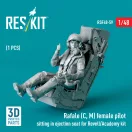 ResKit Models Rafale (C, M) female pilot sitting in ejection seat for Revell/Academy kit (1 pcs) (3D Printed) 1:48 (RSF48-0059)