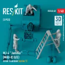 ResKit Models MJ-4 Jammer (MHU-83 B/E) driver & airmen (scene 1) (3 pcs) (3D Printed) 1:48 (RSF48-0060)