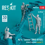   ResKit Models MJ-4 Jammer (MHU-83 B/E) driver & airmen (scene 1) (3 pcs) (3D Printed) 1:48 (RSF48-0060)