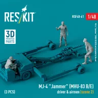   ResKit Models MJ-4 Jammer (MHU-83 B/E) driver & airmen (scene 2) (3 pcs) (3D Printed) (1/48 1:48 (RSF48-0061)