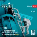 ResKit Models F-105 (D,F,G) Thunderchief male pilot on access ladder (type 3) (1 pcs) (3D Printed) 1:48 (RSF48-0068)