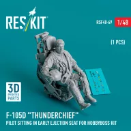   ResKit Models F-105D Thunderchief pilot sitting in early ejection seat for HobbyBoss kit (1 pcs) (3D Printed) 1:48 (RSF48-0069)