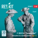 ResKit Models F-105 (F, G) Thunderchief male pilots (in a standing position - type 1) (2 pcs) (3D Printed) 1:48 (RSF48-0072)