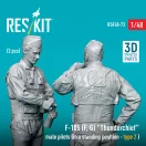 ResKit Models F-105 (F, G) Thunderchief male pilots (in a standing position - type 2) (2 pcs) (3D Printed) 1:48 (RSF48-0073)