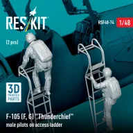   ResKit Models F-105 (F, G) Thunderchief male pilots on access ladder (2 pcs) (3D Printed) 1:48 (RSF48-0074)
