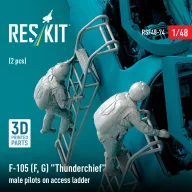  ResKit Models F-105 (F, G) Thunderchief male pilots on access ladder (2 pcs) (3D Printed) 1:48 (RSF48-0074)