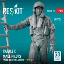 ResKit Models Rafale C male pilot with access ladder (type 1) (1 pcs) (3D Printed) 1:48 (RSF48-0075)