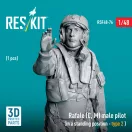 ResKit Models Rafale (C, M) male pilot (in a standing position - type 2) (1 pcs) (3D Printed) 1:48 (RSF48-0076)