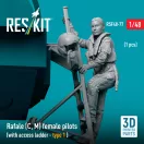 ResKit Models Rafale (C, M) female pilot (with access ladder - type 1) (1 pcs) (3D Printed) 1:48 (RSF48-0077)