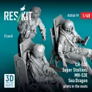 ResKit Models CH-53E Super Stallion, MH-53E Sea Dragon pilots in the seats (3 pcs) (3D Printed) 1:48 (RSF48-0079)