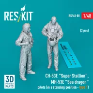  ResKit Models CH-53E Super Stallion, MH-53E Sea dragon pilots (in a standing position - type 1) (2 pcs) (3D Printed) 1:48 (RSF48-0080)
