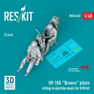   ResKit Models OV-10A Bronco pilots sitting in ejection seats for ICM kit (2 pcs) (3D Printed) 1:48 (RSF48-0082)